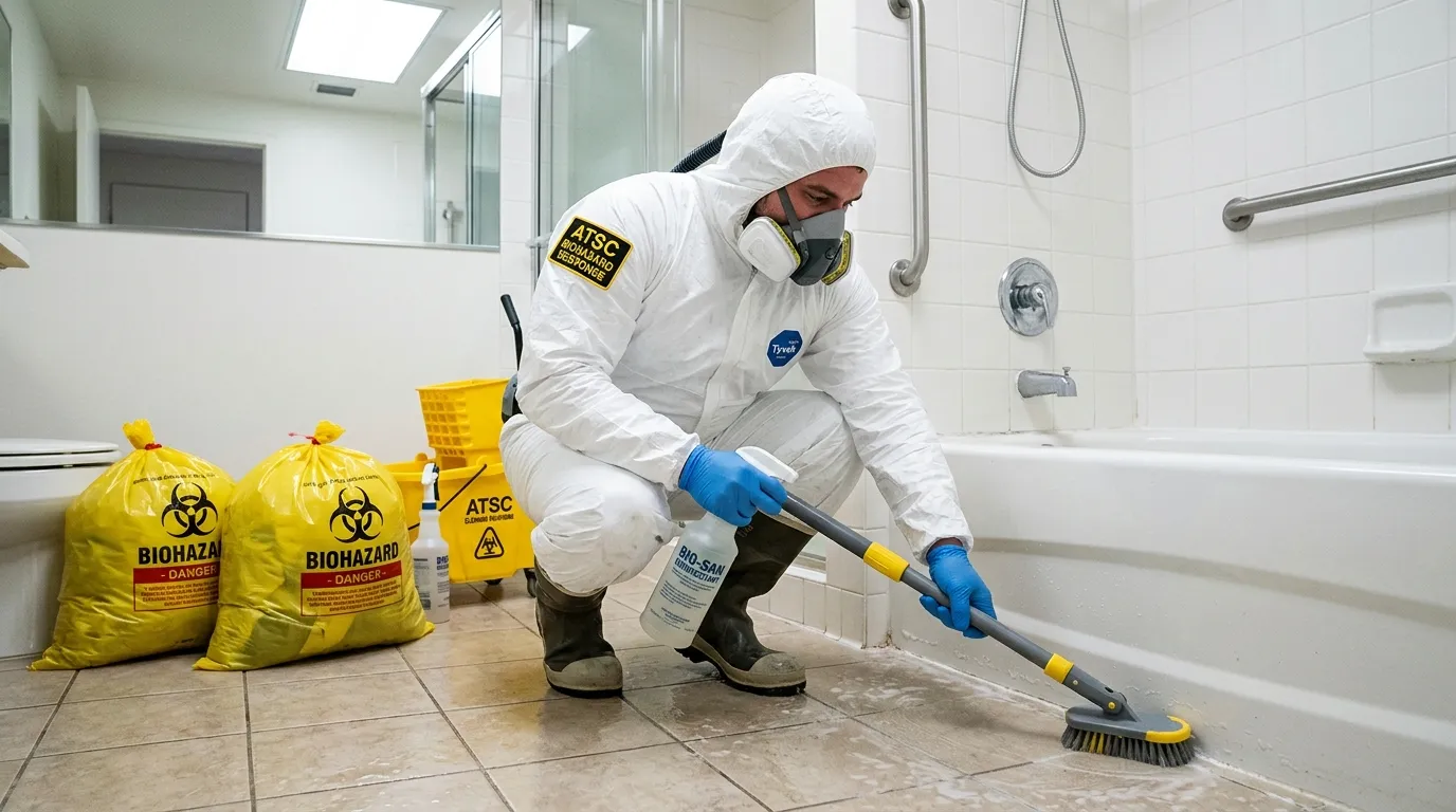 Decontamination equipment deployed for Blood Cleanup in Speedway